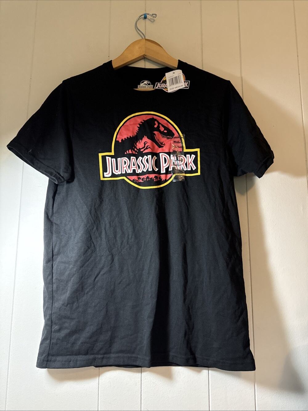 Jurassic Park Original Black T-Shirt Universal City Studios Medium New EE